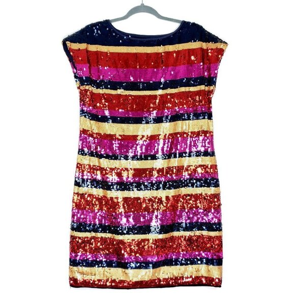 Trina Turk Breene short sleeve multi color sequin - Picture 9 of 9